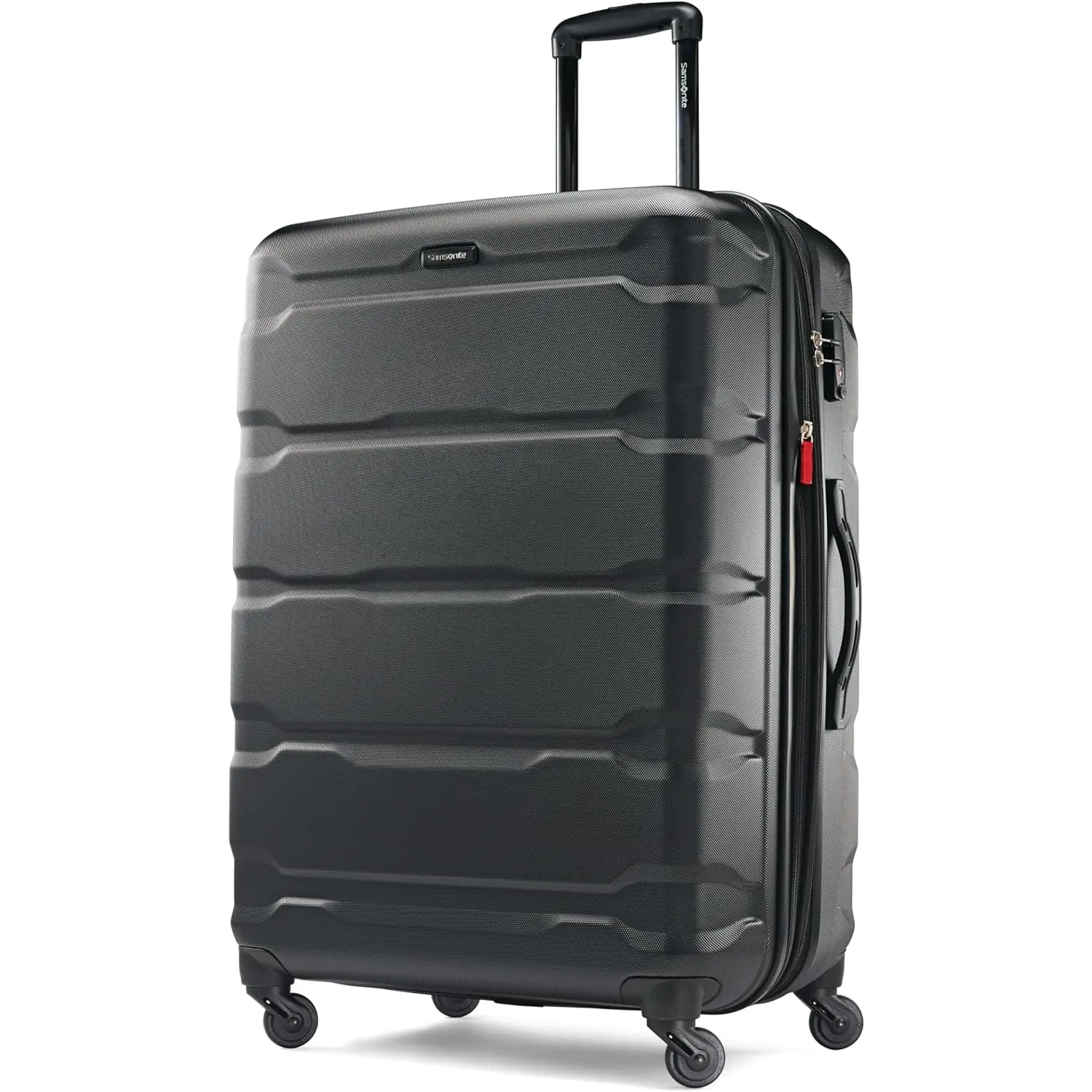 Samsonite Omni PC Hardside Expandable Luggage with Spinner Wheels, Checked-Large 28-Inch, Black, 68310-1041 - 1